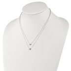 FJC Finejewelers Stainless Steel Fancy Two Strand Necklace 19 Inches x 5.95 mm