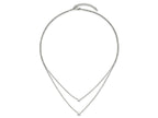 FJC Finejewelers Stainless Steel Fancy Two Strand Necklace 19 Inches x 5.95 mm