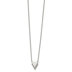 FJC Finejewelers Stainless Steel Cable with CZ Double Triangles Necklace 16.5 Inches x 1.9 mm