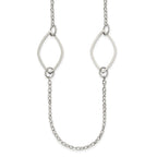 FJC Finejewelers Stainless Steel Polished Fancy Link Necklace 36 Inches x 1.4 mm