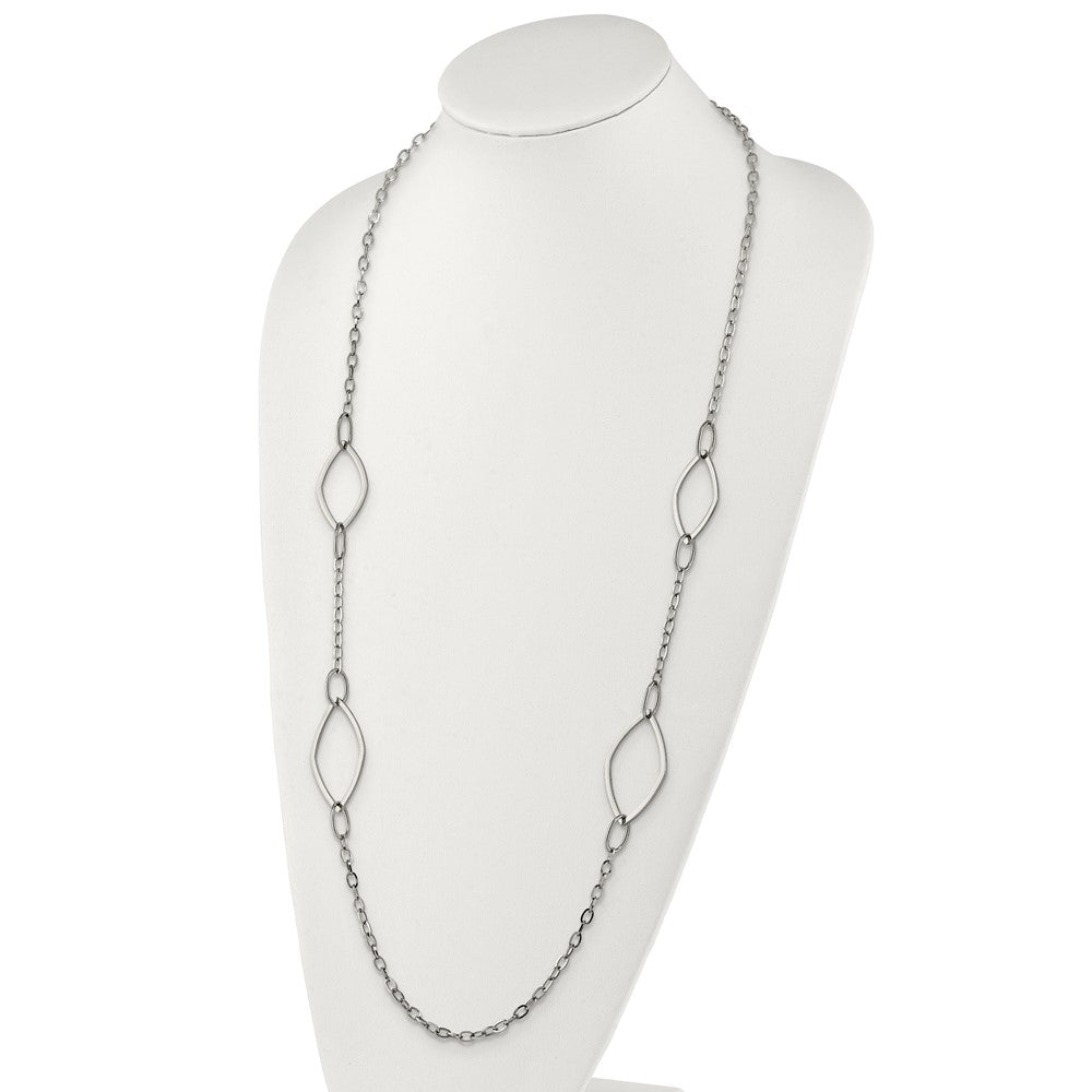 FJC Finejewelers Stainless Steel Polished Fancy Link Necklace 36 Inches x 1.4 mm