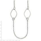 FJC Finejewelers Stainless Steel Polished Fancy Link Necklace 36 Inches x 1.4 mm