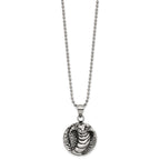 FJC Finejewelers Stainless Steel Ball Antiqued and Polished Cobra Necklace 22 Inches x 25.72 mm