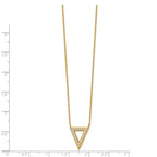 FJC Finejewelers Stainless Steel Yellow IP-plated CZ Triangle Necklace 19.5 Inches x 12.6 mm
