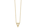FJC Finejewelers Stainless Steel Yellow IP-plated CZ Triangle Necklace 19.5 Inches x 12.6 mm
