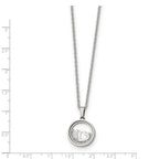 FJC Finejewelers Stainless Steel Floating Crystal Heart 16in with 2in ext Necklace 18 Inches x 12 mm