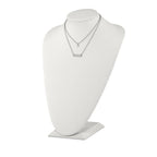 FJC Finejewelers Stainless Steel Cable Heart Bar Multi Strand Necklace 17 Inches x 1.4 mm