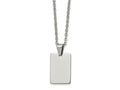 FJC Finejewelers Stainless Steel Polished Dog Tag Necklace 18 Inches x 16 mm