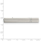 FJC Finejewelers Stainless Steel Tie Clip Polished with CZ Tie Bar 57 x 7 mm