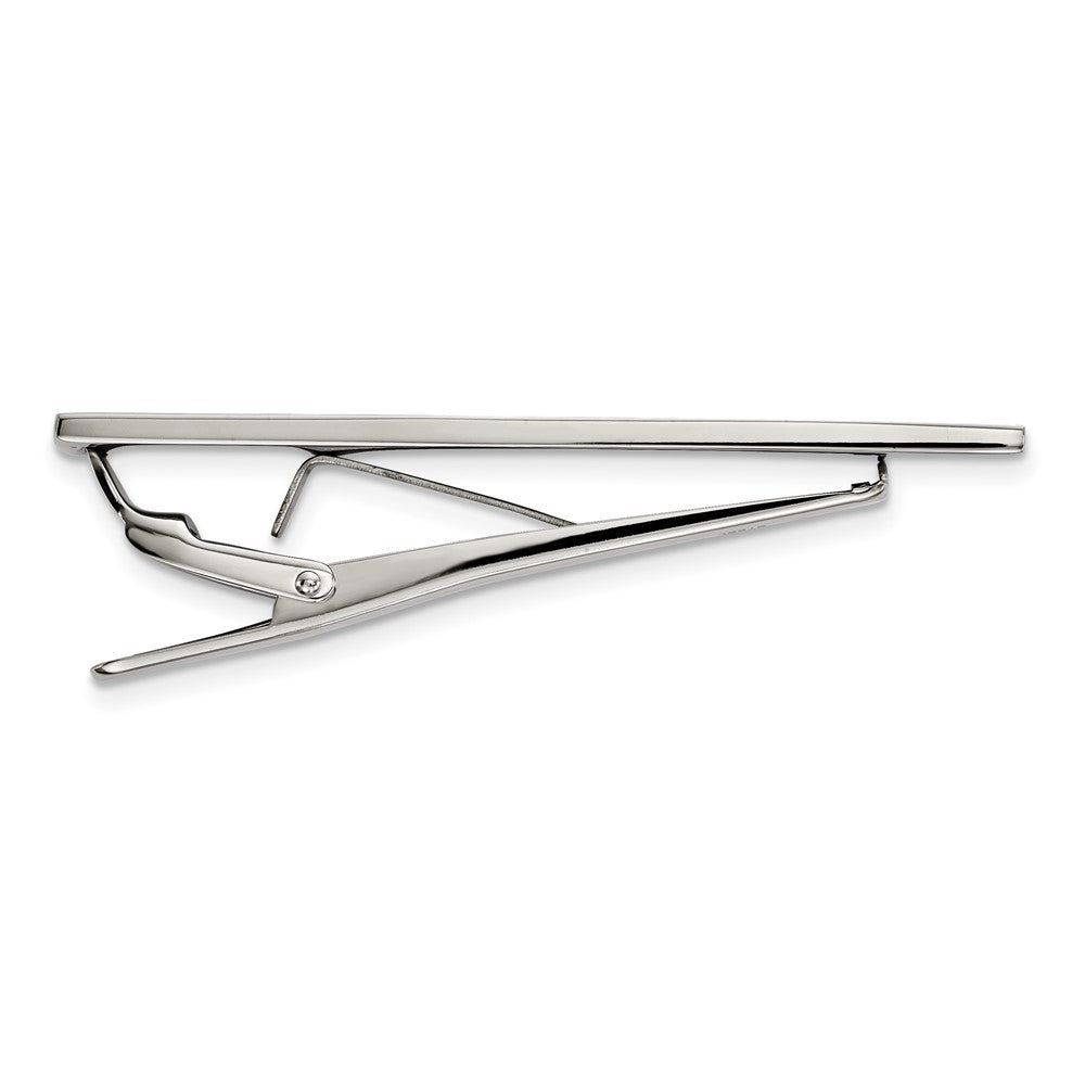 FJC Finejewelers Stainless Steel Tie Clip Polished Studded Tie Bar 57 x 7 mm