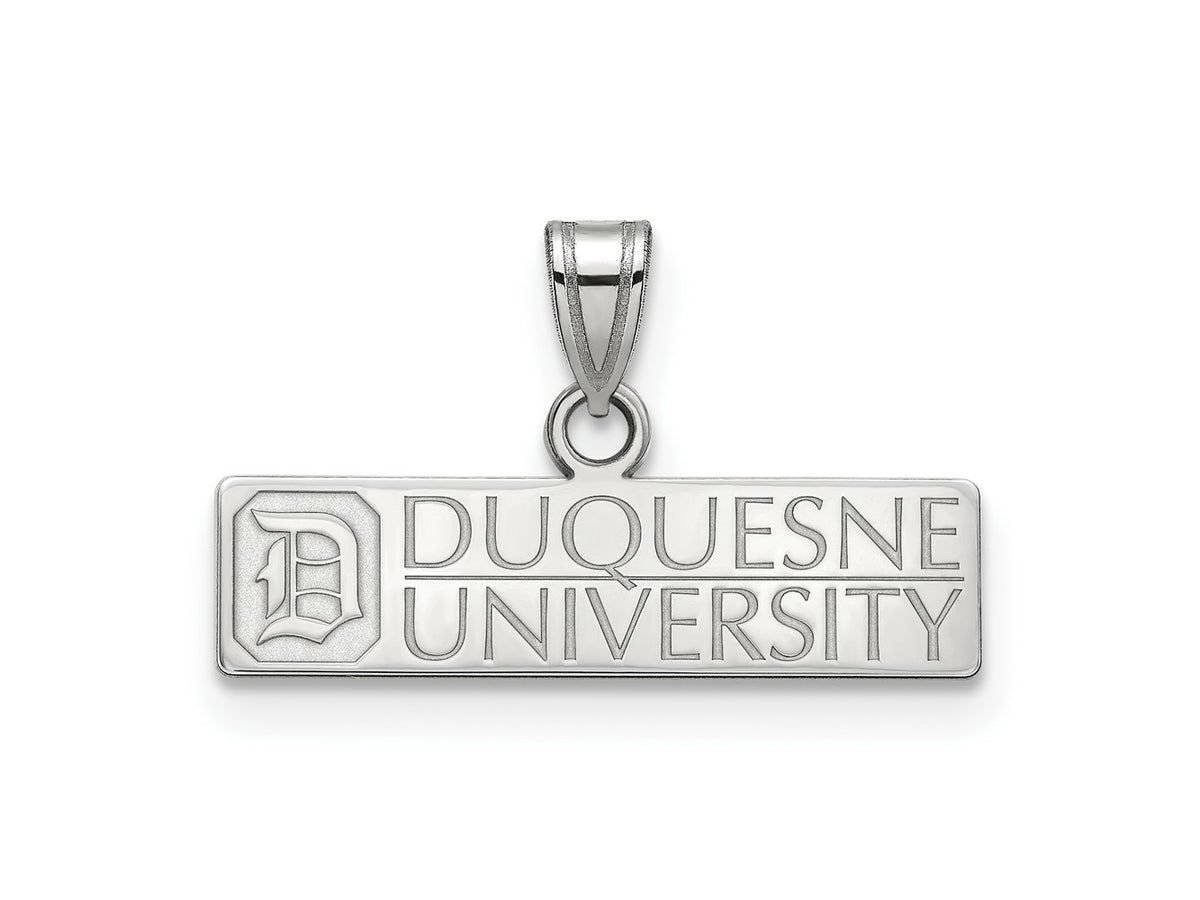 LogoArt 925 Sterling Silver Duquesne University Medium Charm 18 x 18 mm