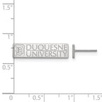 LogoArt 925 Sterling Silver Duquesne University Small Post Earrings 12 x 18 mm