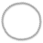 FJC Finejewelers 925 Sterling Silver Bead and Beaded 6.5in 3.00mm Beaded Stretch Bracelet 6.5 Inches x 3 mm