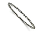 FJC Finejewelers 925 Sterling Silver Bead and Beaded 6.5in 3.00mm Navajo Style Beaded Stretch Bracelet 6.5 Inches x 3 mm