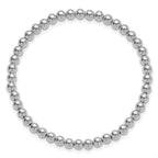 FJC Finejewelers 925 Sterling Silver Bead and Beaded 6.5in 4.00mm Beaded Stretch Bracelet 6.5 Inches x 4 mm
