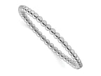 FJC Finejewelers 925 Sterling Silver Bead and Beaded 6.5in 4.00mm Beaded Stretch Bracelet 6.5 Inches x 4 mm