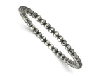 FJC Finejewelers 925 Sterling Silver Bead and Beaded 6.5in 4.00mm Navajo Style Beaded Stretch Bracelet 6.5 Inches x 4 mm