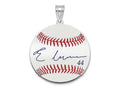 FJC Finejewelers 925 Sterling Silver Rh-p Elly De La Cruz MLBPA Signature Epoxy Charm 33 x 25 mm