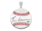FJC Finejewelers 925 Sterling Silver Rh-p Elly De La Cruz MLBPA Signature Epoxy Charm 33 x 25 mm