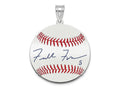 FJC Finejewelers 925 Sterling Silver Rh-p Freddie Freeman MLBPA Signature Epoxy Charm 33 x 25 mm