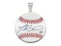 FJC Finejewelers 925 Sterling Silver Rh-p Mookie Betts MLBPA Signature Epoxy Charm 33 x 25 mm