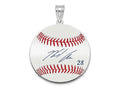 FJC Finejewelers 925 Sterling Silver Rh-p Nolan Arenado MLBPA Signature Epoxy Charm 33 x 25 mm