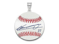 FJC Finejewelers 925 Sterling Silver Rh-p Vladimir Guerrero Jr. MLBPA Signature Epoxy Charm 33 x 25 mm