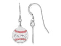 FJC Finejewelers 925 Sterling Silver Rh-p Bobby Witt Jr. MLBPA Signature Epoxy Earrings 31 x 12 mm