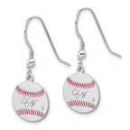 FJC Finejewelers 925 Sterling Silver Rh-p Corey Seager MLBPA Signature Epoxy Earrings 31 x 12 mm