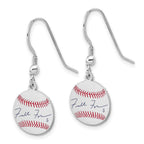 FJC Finejewelers 925 Sterling Silver Freddie Freeman MLBPA Signature Epoxy Earrings 31 x 12 mm