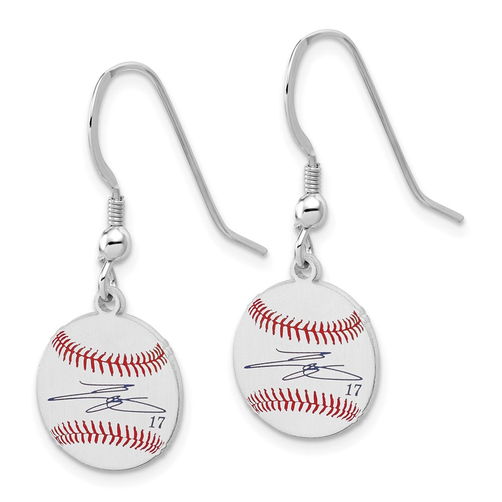 FJC Finejewelers 925 Sterling Silver Shohei Ohtani MLBPA Signature Epoxy Earrings 31 x 12 mm