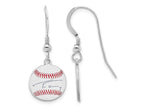 FJC Finejewelers 925 Sterling Silver Trea Turner MLBPA Signature Epoxy Earrings 31 x 12 mm