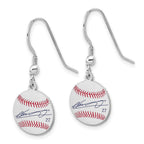 FJC Finejewelers 925 Sterling Silver Vladimir Guerrero Jr. MLBPA Signature Epoxy Earrings 31 x 12 mm