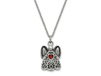 FJC Finejewelers Stainless Steel July CZ Birthstone Antiqued Angel Ash Holder Necklac 18 Inches x 19 mm