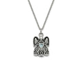 FJC Finejewelers Stainless Steel March CZ Birthstone Antiqued Angel Ash Holder Neckl 18 Inches x 19 mm