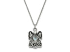 FJC Finejewelers Stainless Steel March CZ Birthstone Antiqued Angel Ash Holder Neckl 18 Inches x 19 mm