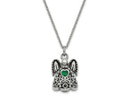 FJC Finejewelers Stainless Steel May CZ Birthstone Antiqued Angel Ash Holder Necklace 18 Inches x 19 mm