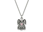 FJC Finejewelers Stainless Steel Cable October CZ Birthstone Antiqued Angel Ash Holder Neck 18 Inches x 19 mm