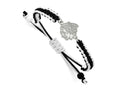 LogoArt Stainless Steel NHL Chicago Blackhawks Adjustable Cord Bracelet
