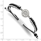LogoArt Stainless Steel NHL Boston Bruins Adjustable Cord Bracelet