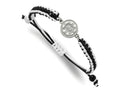 LogoArt Stainless Steel NHL Boston Bruins Adjustable Cord Bracelet