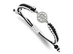 LogoArt Stainless Steel NHL Boston Bruins Adjustable Cord Bracelet