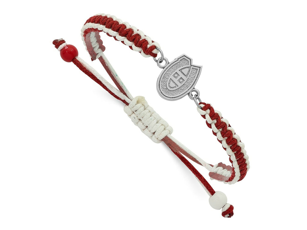 LogoArt Stainless Steel NHL Montreal Canadiens Adjustable Cord Bracelet