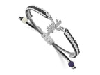 LogoArt Stainless Steel NHL Washington Capitals Adjustable Cord Bracelet