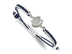 LogoArt Stainless Steel NHL Vancouver Canucks Adjustable Cord Bracelet