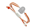 LogoArt Stainless Steel NHL Philadelphia Flyers Adjustable Cord Bracelet