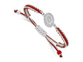 LogoArt Stainless Steel NHL Carolina Hurricanes Adjustable Cord Bracelet