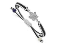 LogoArt Stainless Steel NHL Toronto Maple Leafs Adjustable Cord Bracelet