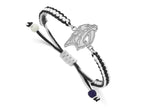 LogoArt Stainless Steel NHL Nashville Predators Adjustable Cord Bracelet