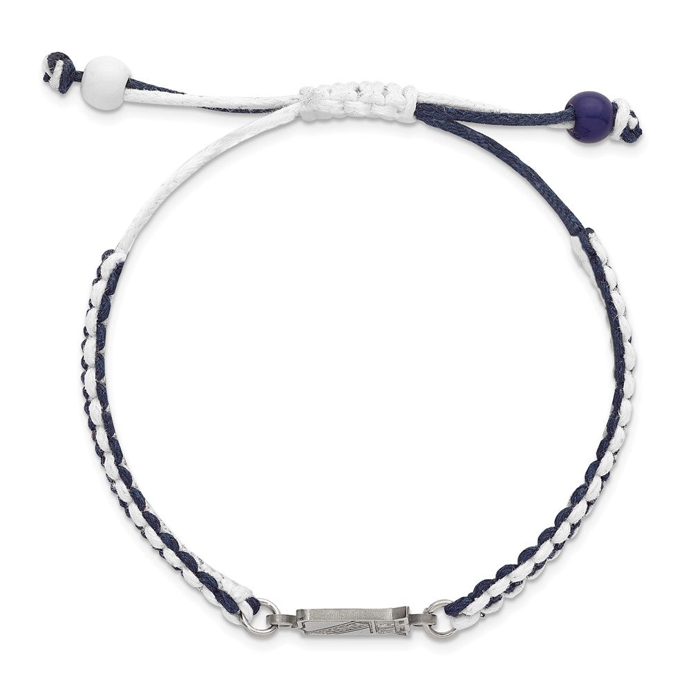 LogoArt Stainless Steel NHL NY Rangers Adjustable Cord Bracelet